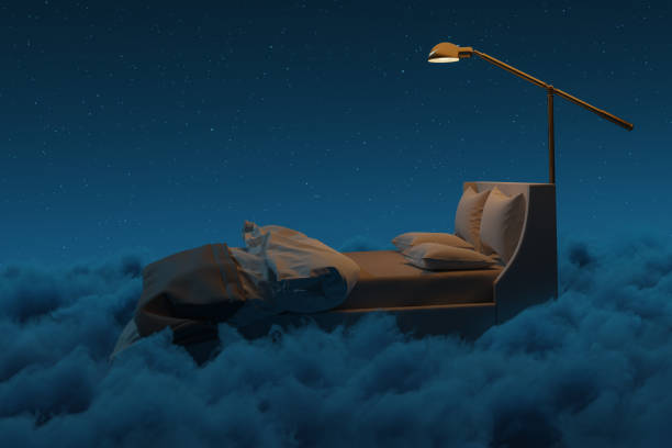 Soft lamp light in a quiet room